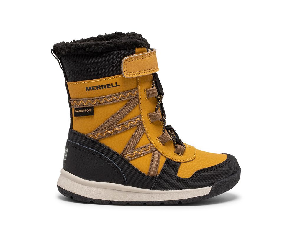 Merrell Boots Brown/Black - Snow Crush 2.0 Waterproof Jr. - Kids 41FJRYIDL